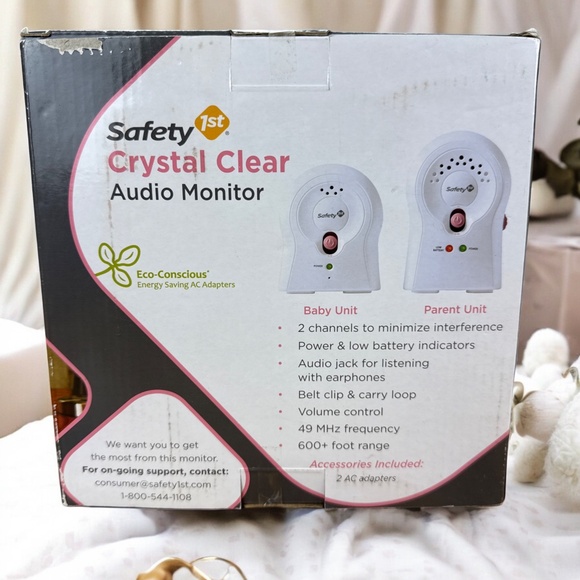 Safety 1st Crystal Clear Audio Baby Monitor MO096 600ft Range 2 Channel NEW - Picture 3 of 4